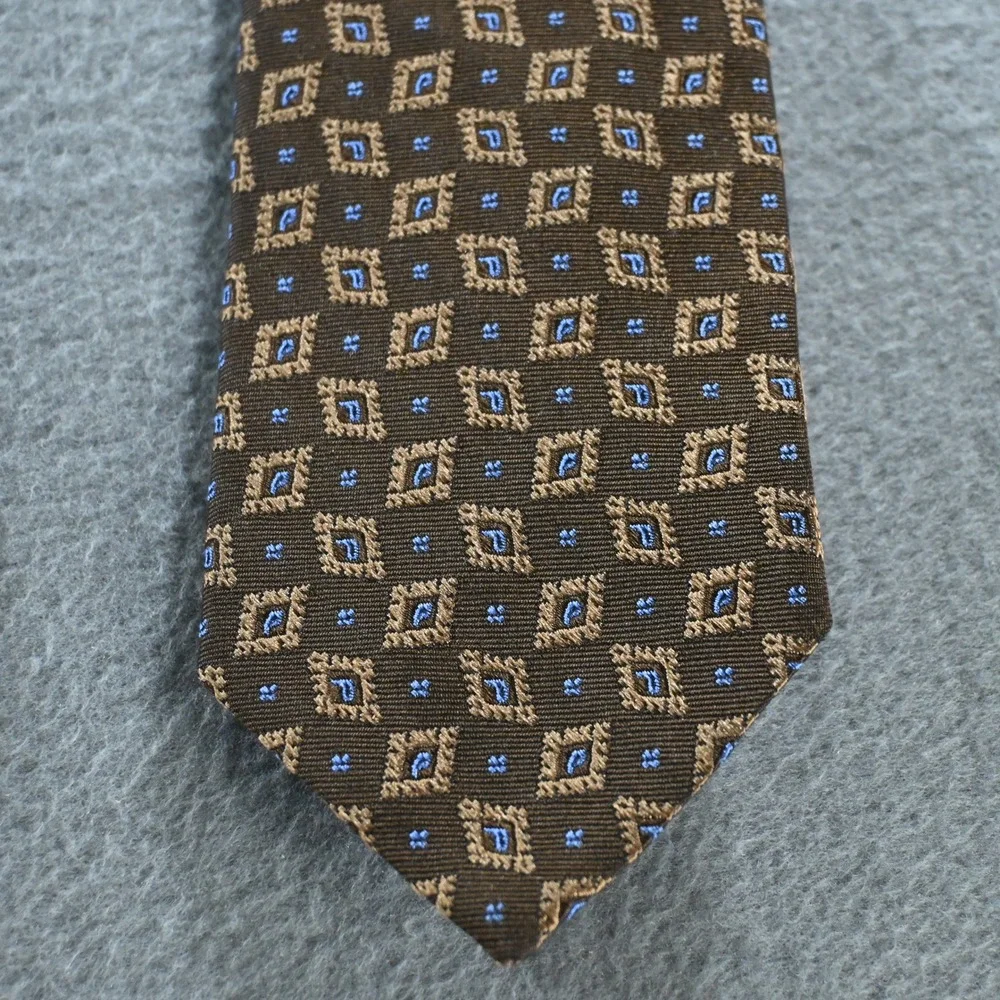 Brooks Brothers Mens Silk Necktie Lot 4 Striped Geometric Ties OS Multicolor